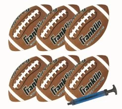 Franklin OFFICIAL SIZE GRIP RITE® FOOTBALL 6 PACK